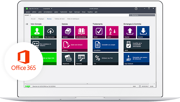 Sage 50cloud Ciel - couplage avec Microsoft Office 365